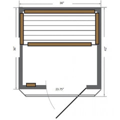 SunRay Sedona 1 Person Cedar Sauna w/Carbon Heaters-HL100K