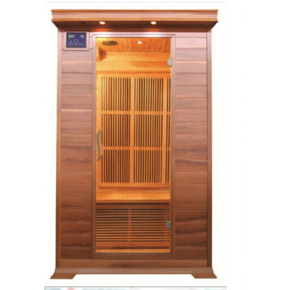 Sunray Cordova 2 Person Cedar Sauna w/Carbon Heaters/Vertical Heater Panels HL200K1