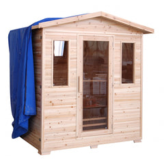 Sunray Cayenne 4 Person Outdoor Sauna w/Ceramic Heaters -HL400D