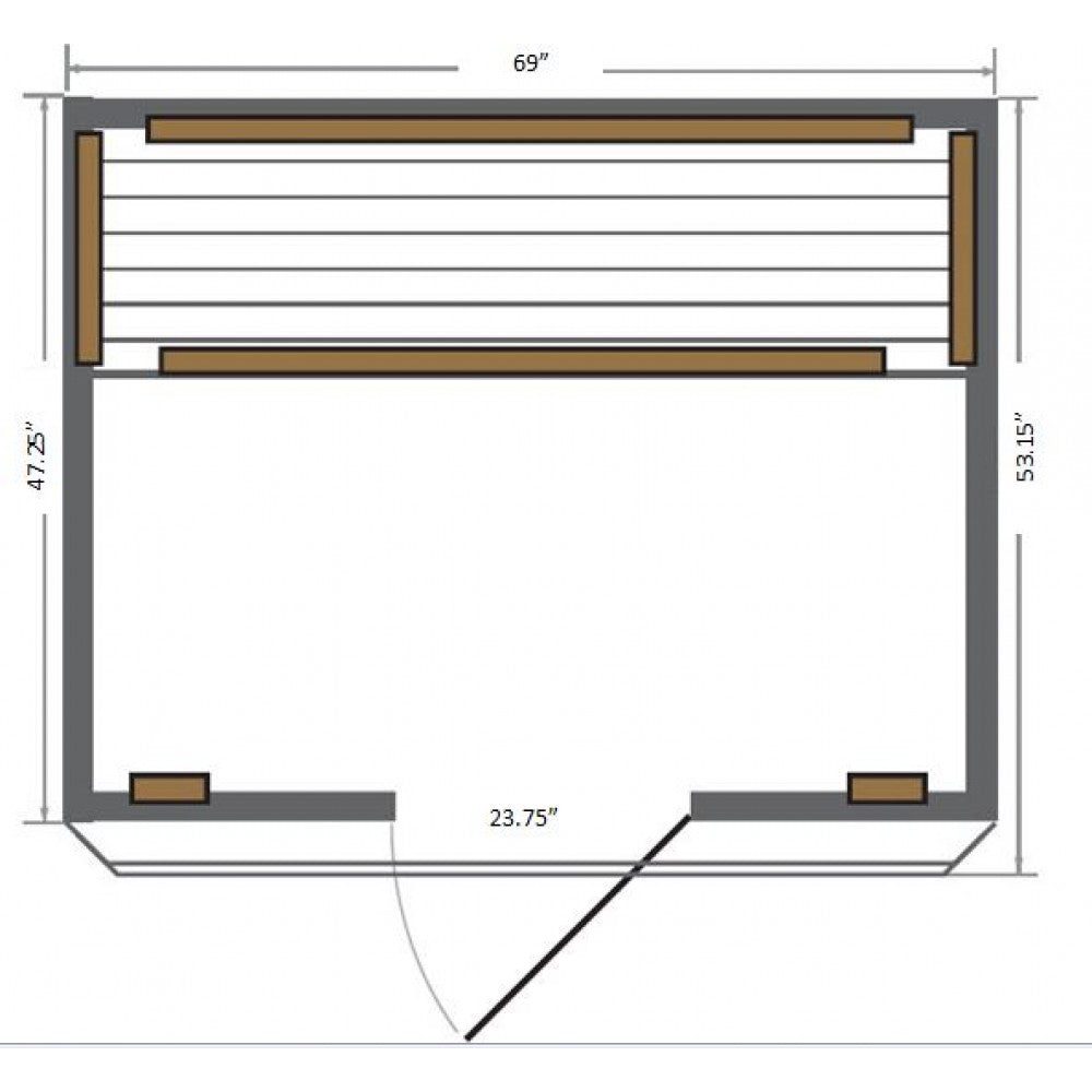 SunRay Sequoia 4 Person Cedar Sauna w/Carbon Heaters -HL400K