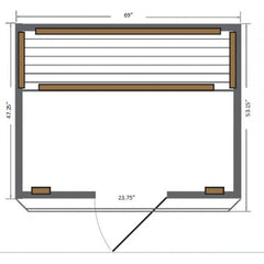 SunRay Sequoia 4 Person Cedar Sauna w/Carbon Heaters -HL400K