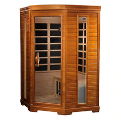 Golden Designs Dynamic Heming Elite 2-person Corner Ultra Low EMF FAR Infrared Sauna