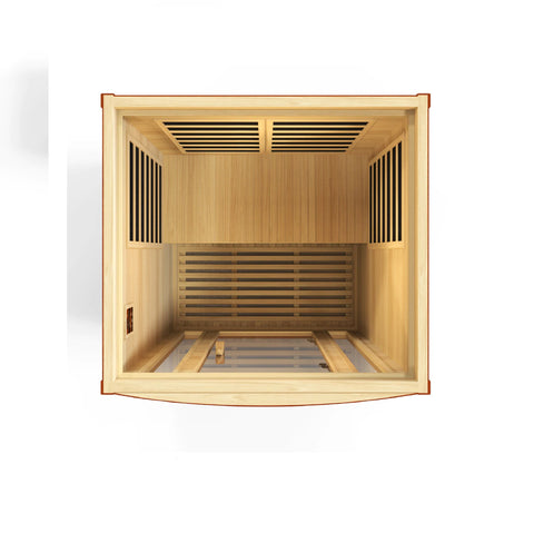 Golden Designs Dynamic San Marino Elite 2-person Ultra Low EMF (Under 3MG) FAR Infrared Sauna (Canadian Hemlock)