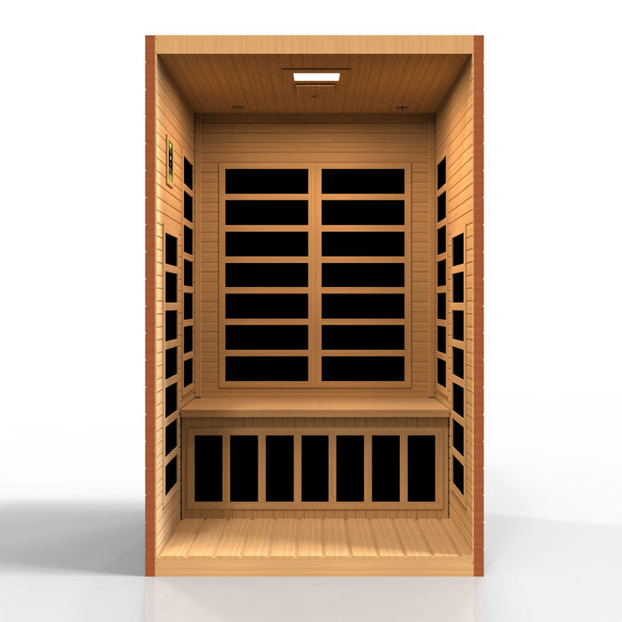 Golden Design Dynamic Santiago 2-Person Full Spectrum  Near Zero EMF FAR Infrared Sauna