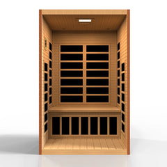 Golden Design Dynamic Santiago 2-Person Full Spectrum  Near Zero EMF FAR Infrared Sauna