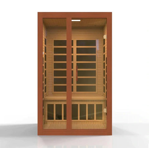 Golden Designs Dynamic Santiago Elite 2-person Ultra Low EMF (Under 3MG) FAR Infrared Sauna (Canadian Hemlock)