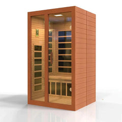 Golden Designs Dynamic Santiago Elite 2-person Ultra Low EMF (Under 3MG) FAR Infrared Sauna (Canadian Hemlock)