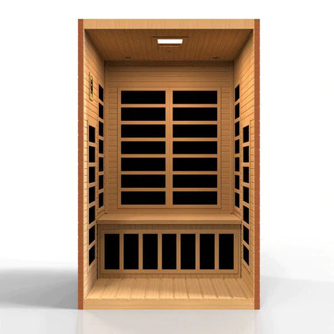 Golden Designs Dynamic Santiago Elite 2-person Ultra Low EMF (Under 3MG) FAR Infrared Sauna (Canadian Hemlock)