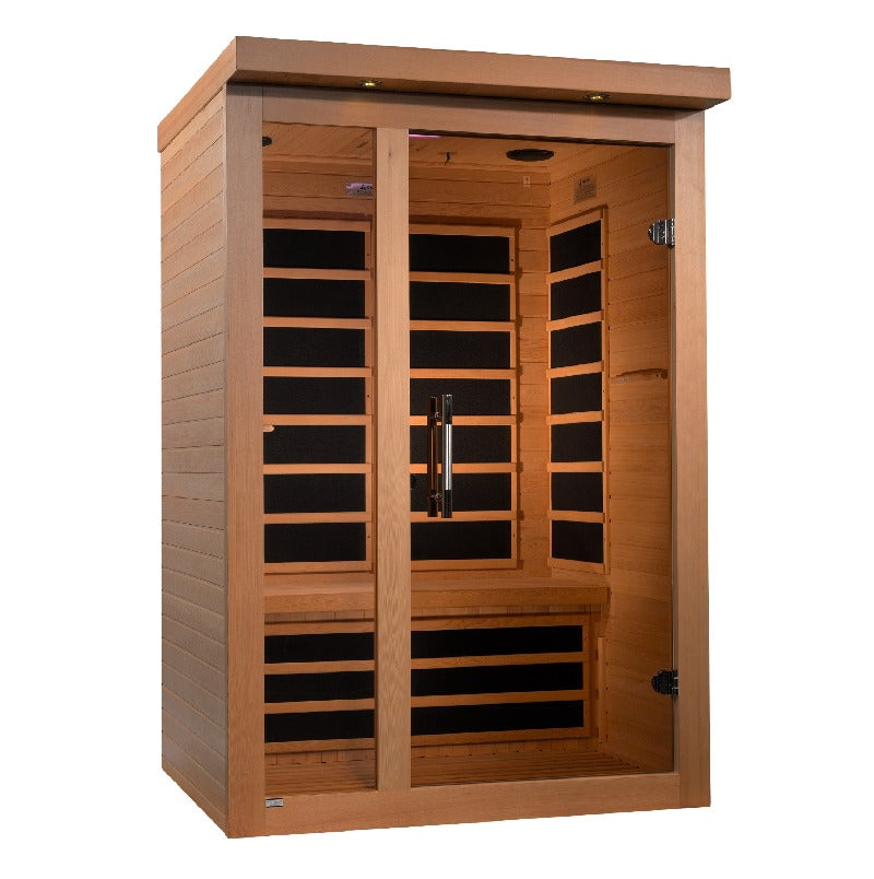 Golden Designs Dynamic Llumeneres 2 Person Ultra Low EMF FAR Infrared Sauna