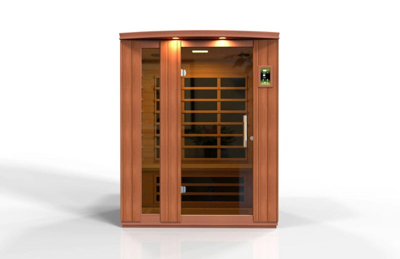 Golden Designs Dynamic Lugano 3-person Ultra Low EMF (Under 3MG) FAR Infrared Sauna (Canadian Hemlock)