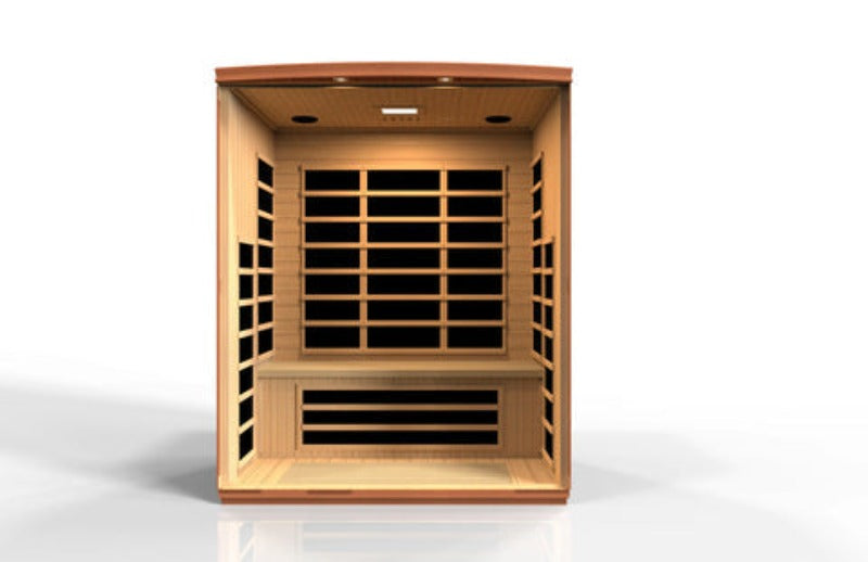 Golden Designs Dynamic Lugano 3-person Ultra Low EMF (Under 3MG) FAR Infrared Sauna (Canadian Hemlock)