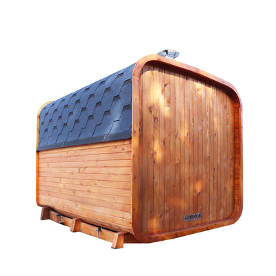 Aleko Hemlock Mobile Outdoor Sauna with Trailer