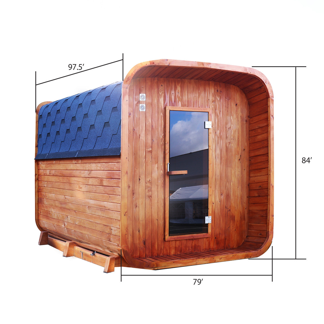 Aleko Hemlock Mobile Outdoor Sauna with Trailer