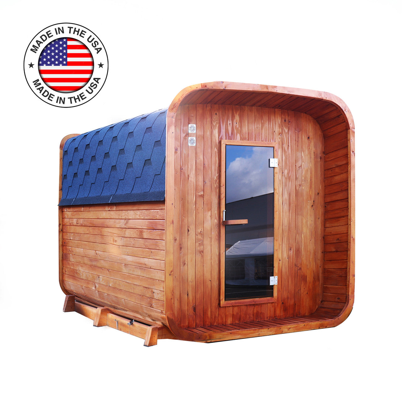 Aleko Hemlock Mobile Outdoor Sauna with Trailer
