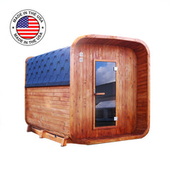 Aleko Hemlock Mobile Outdoor Sauna with Trailer