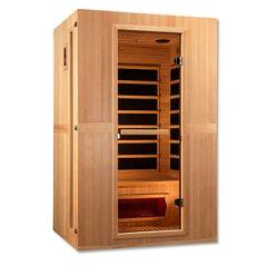 Golden Designs Maxxus Serenity Dual Tech 2 person Low EMF FAR Infrared Sauna Canadian Hemlock
