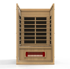Golden Designs Maxxus Serenity Dual Tech 2 person Low EMF FAR Infrared Sauna Canadian Hemlock