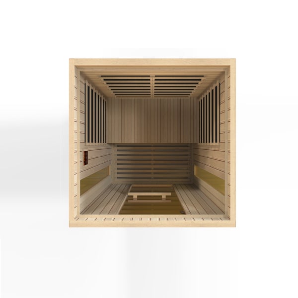 Golden Designs Maxxus Serenity Dual Tech 2 person Low EMF FAR Infrared Sauna Canadian Hemlock