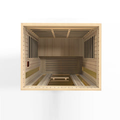 Golden Designs Maxxus Trinity Dual Tech 3 person Low EMF FAR Infrared Sauna Canadian Hemlock