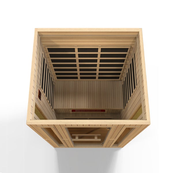 Golden Designs Maxxus Trinity Dual Tech 3 person Low EMF FAR Infrared Sauna Canadian Hemlock