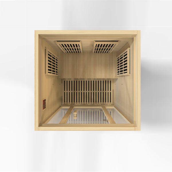 Golden Designs Maxxus Seattle 2 person Low EMF FAR Infrared Sauna Canadian Hemlock