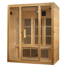 Golden Designs Maxxus Bellevue 3 person Low EMF FAR Infrared Sauna Canadian Hemlock