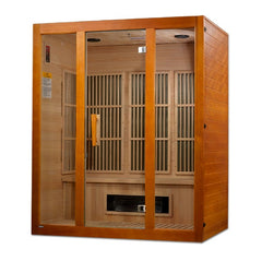 Golden designs Maxxus Alpine Dual Tech 3 person Low EMF FAR Infrared Sauna Canadian Hemlock
