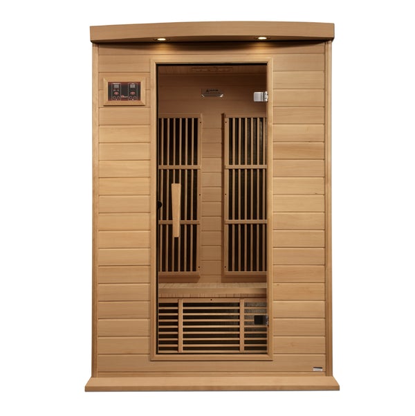 Golden Design Maxxus 2 Person Near Zero EMF FAR Infrared Sauna - Canadian Hemlock