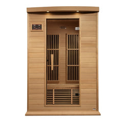 Golden Design Maxxus 2 Person Near Zero EMF FAR Infrared Sauna - Canadian Hemlock