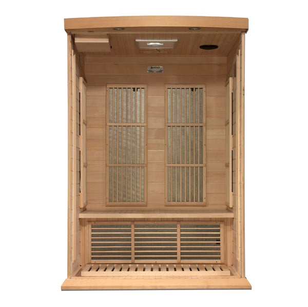 Golden Design Maxxus 2 Person Near Zero EMF FAR Infrared Sauna - Canadian Hemlock