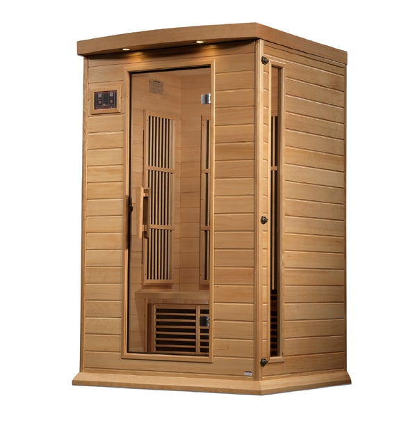 Golden Design Maxxus 2 Person Near Zero EMF FAR Infrared Sauna - Canadian Hemlock