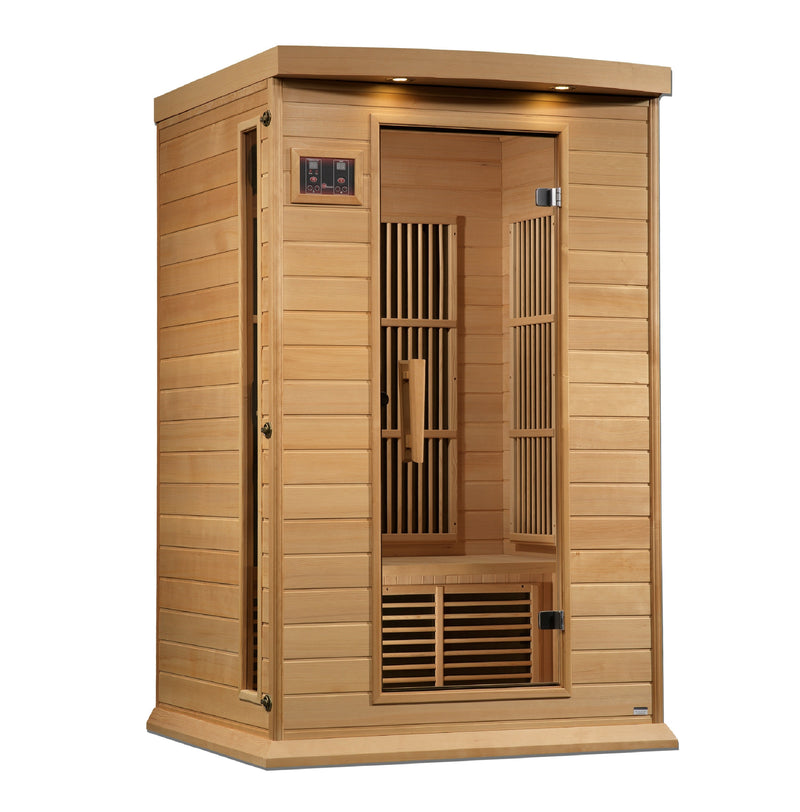 Golden Design Maxxus 2 Person Near Zero EMF FAR Infrared Sauna - Canadian Hemlock