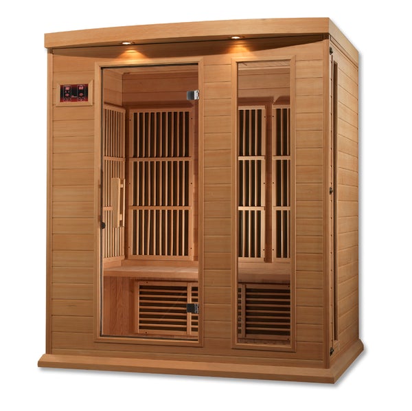 Golden Designs Maxxus Low EMF FAR Infrared Sauna Canadian Hemlock