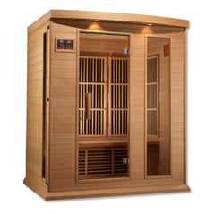 Golden Designs Maxxus Low EMF FAR Infrared Sauna Canadian Hemlock