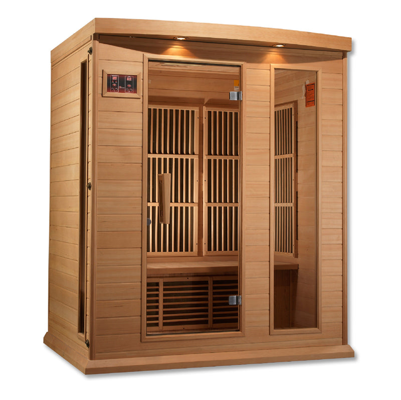 Golden Designs Maxxus Low EMF FAR Infrared Sauna Canadian Hemlock