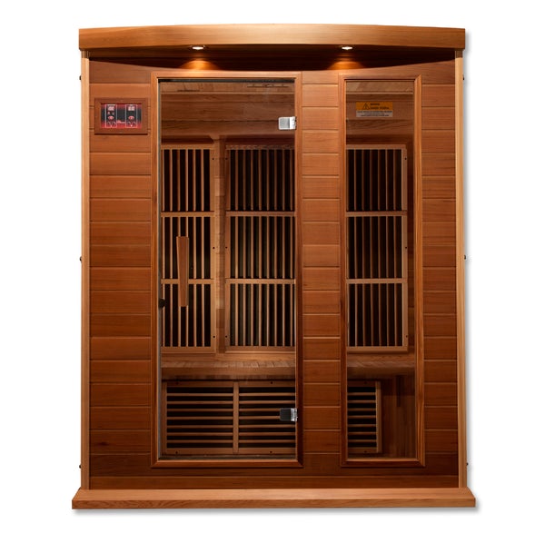 Golden Designs Maxxus Avignon Edition 3 Person Near Zero EMF FAR Infrared Sauna - Canadian Red Cedar