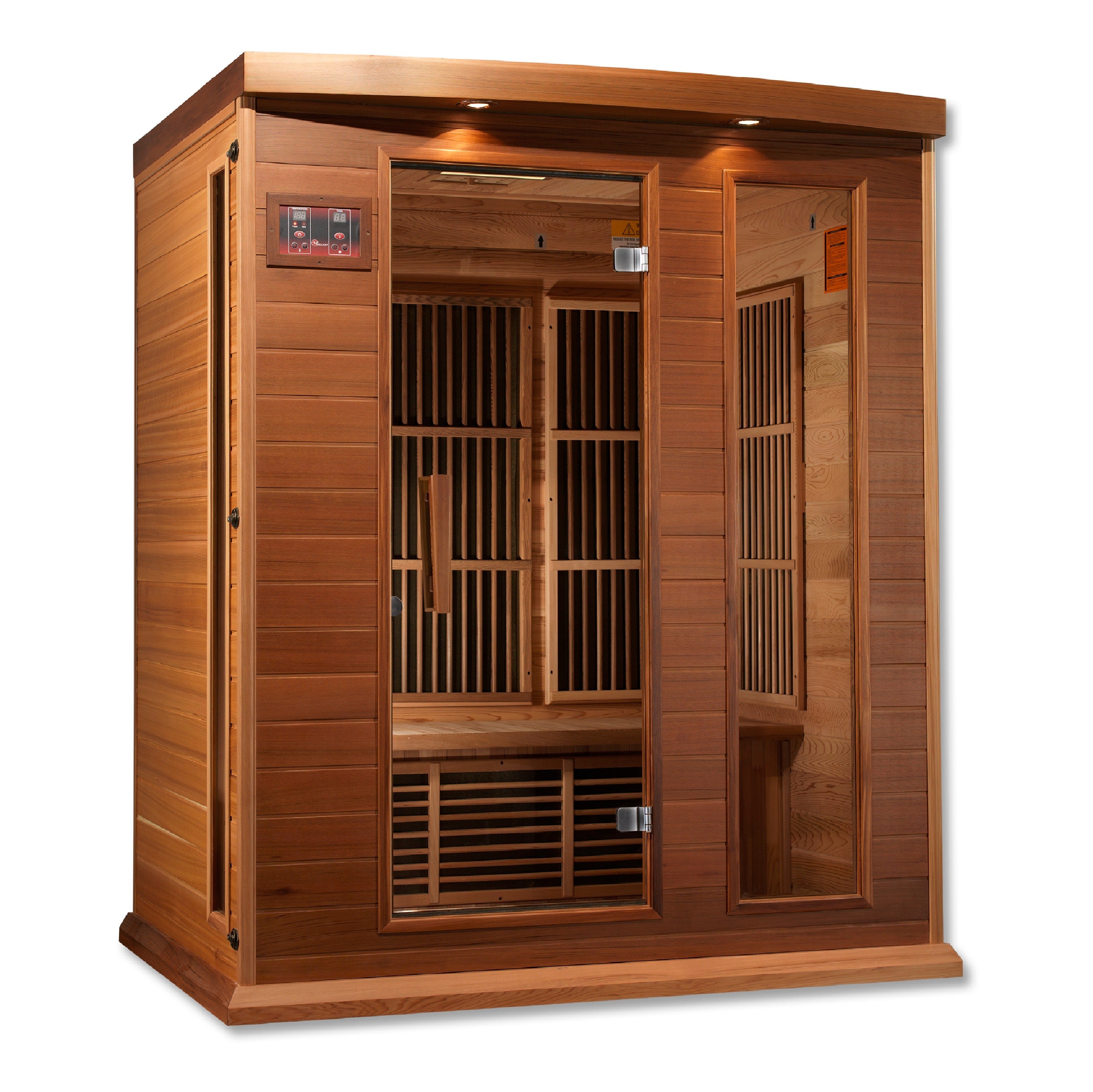 Golden Designs Maxxus Avignon Edition 3 Person Near Zero EMF FAR Infrared Sauna - Canadian Red Cedar