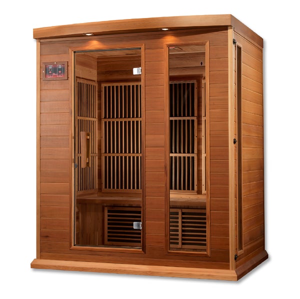 Golden Designs Maxxus Avignon Edition 3 Person Near Zero EMF FAR Infrared Sauna - Canadian Red Cedar