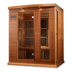 Golden Designs Maxxus Avignon Edition 3 Person Near Zero EMF FAR Infrared Sauna - Canadian Red Cedar