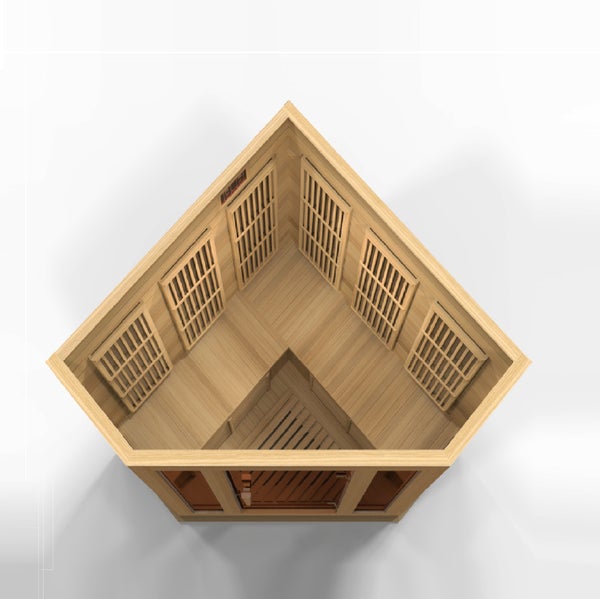 Golden Designs Maxxus Low EMF FAR Infrared Sauna Canadian Hemlock