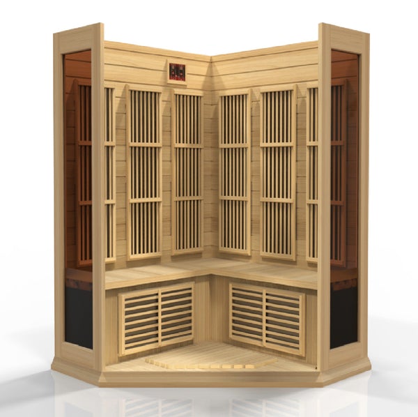 Golden Designs Maxxus Low EMF FAR Infrared Sauna Canadian Hemlock