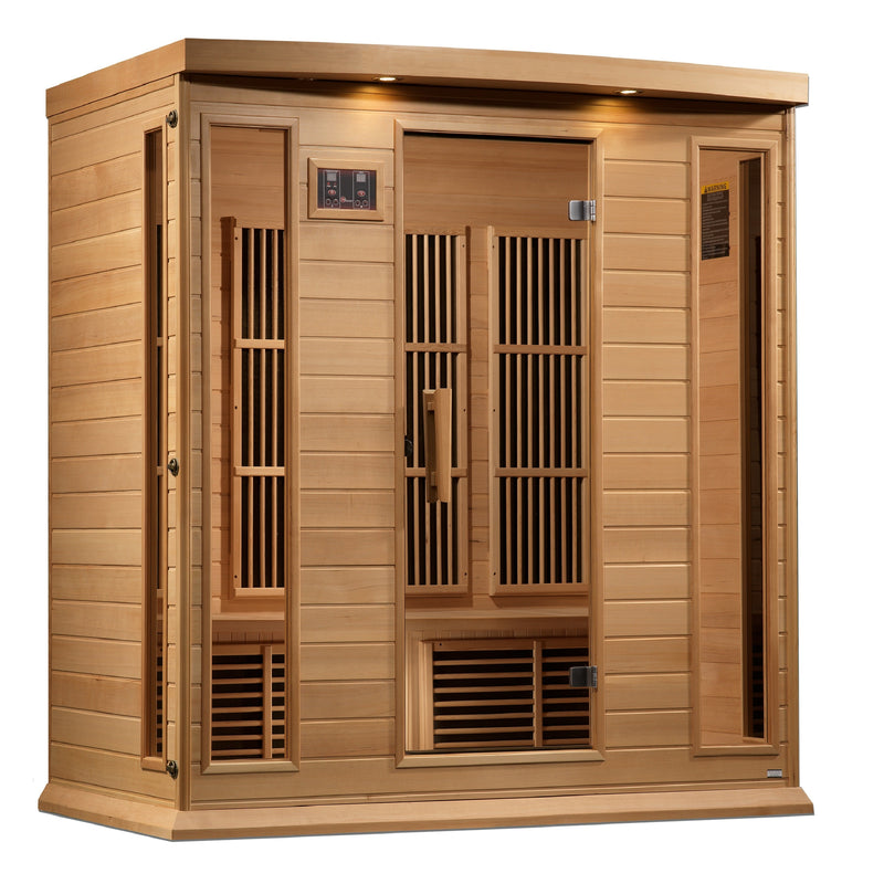 Golden Designs Maxxus 4 Person Near Zero EMF FAR Infrared Sauna - Canadian Hemlock