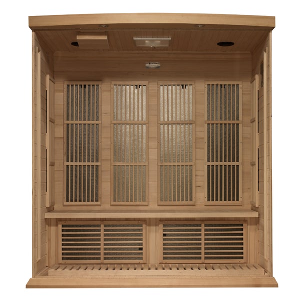 Golden Designs Maxxus 4 Person Near Zero EMF FAR Infrared Sauna - Canadian Hemlock