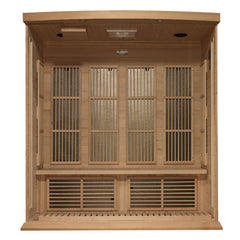 Golden Designs Maxxus 4 Person Near Zero EMF FAR Infrared Sauna - Canadian Hemlock