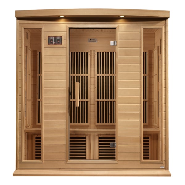 Golden Designs Maxxus 4 Person Near Zero EMF FAR Infrared Sauna - Canadian Hemlock