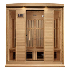Golden Designs Maxxus 4 Person Near Zero EMF FAR Infrared Sauna - Canadian Hemlock