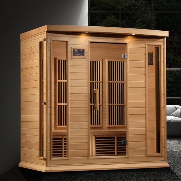 Golden Designs Maxxus 4 Person Near Zero EMF FAR Infrared Sauna - Canadian Hemlock