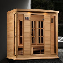 Golden Designs Maxxus 4 Person Near Zero EMF FAR Infrared Sauna - Canadian Hemlock