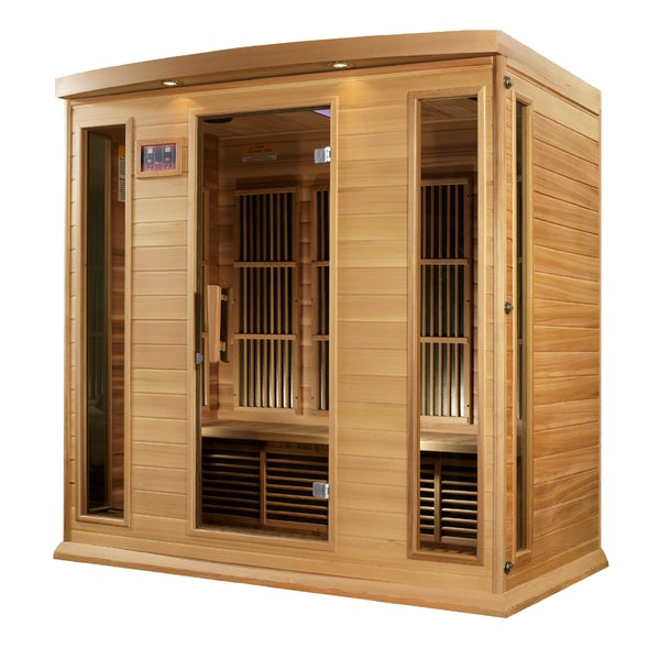Golden Design Maxxus Montilemar Edition 4 Person Near Zero EMF FAR Infrared Sauna - Canadian Red Cedar