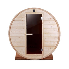 Aleko Outdoor and Indoor White Pine Barrel Sauna - 4 Person